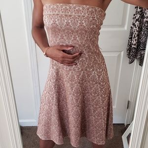 Sensual and simple strapless damask Dress